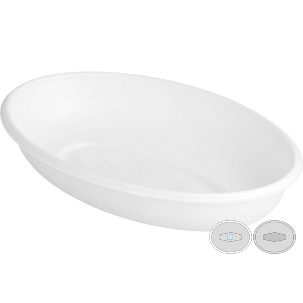 Oval Plates "Bionic" Bagasse